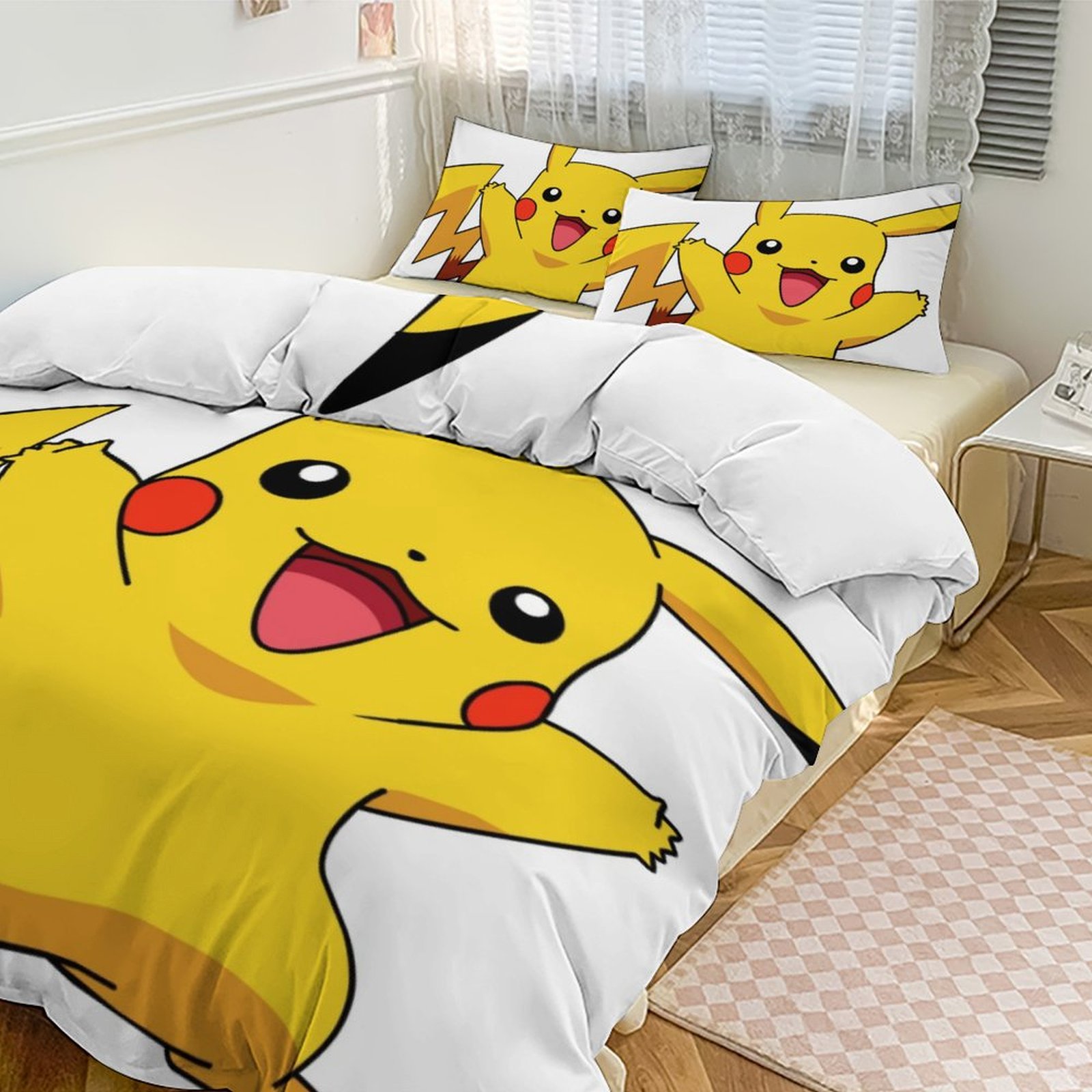 Twin Size Bedding Sets Pikachu Bedding Set for Kids Pikachu Merch Anime Room Decor